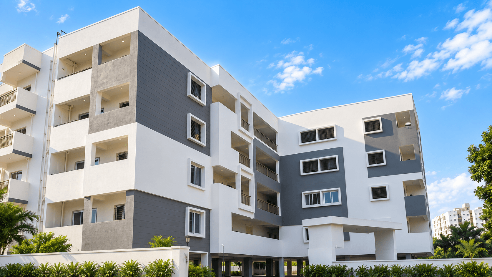 Suraksha Sunrise Park - Contemporary Wing Elevation